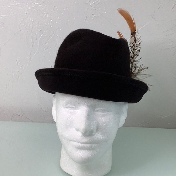Vintage Mr John Debutante Wool Fedora hat size OSFM EUC - Picture 2 of 11